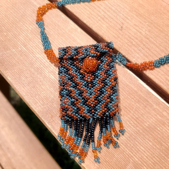 Handmade Indian necklace pouch - Picture 3 of 8